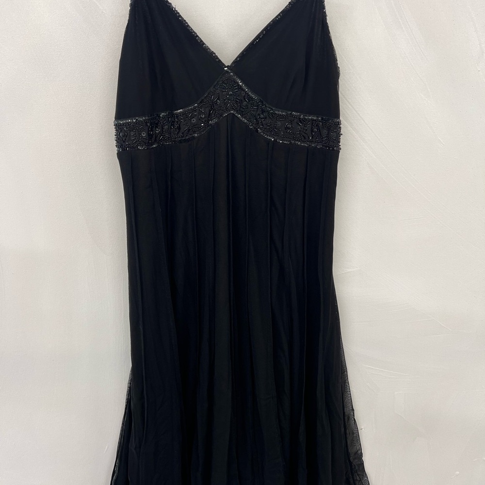 Ice Black Babydoll Cocktail Dress with Spaghetti Straps